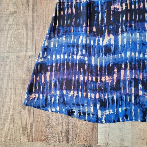 BB Dakota Aubree Blue Multi Color Halter Tank Dress - Picture 6 of 15